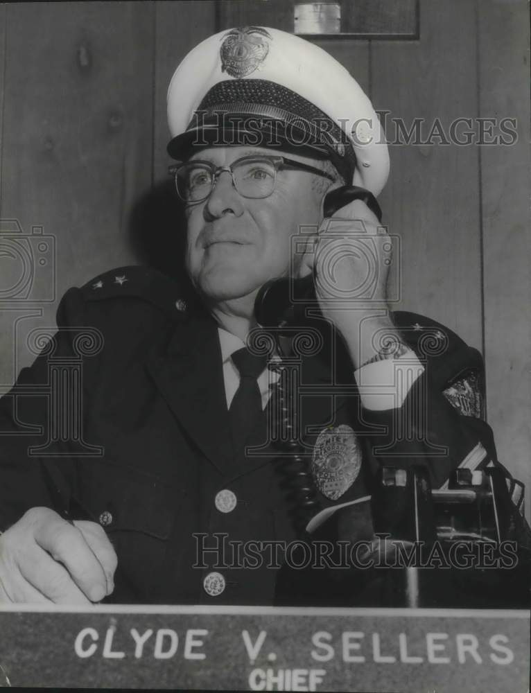 1969 Press Photo Clyde V. Sellers, Tarrant Police Chief - abna38383 - Historic Images