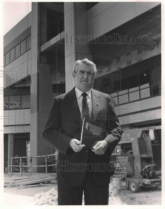 1986 Press Photo Goodwin L. Myrick, Alabama Farm Bureau, Bureau Name Change - Historic Images
