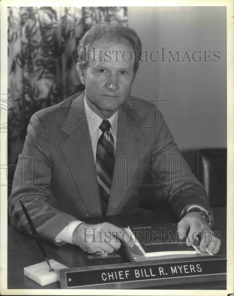 1980 Press Photo Birmingham Police Chief Bill R. Myers, Candidate City Council - Historic Images