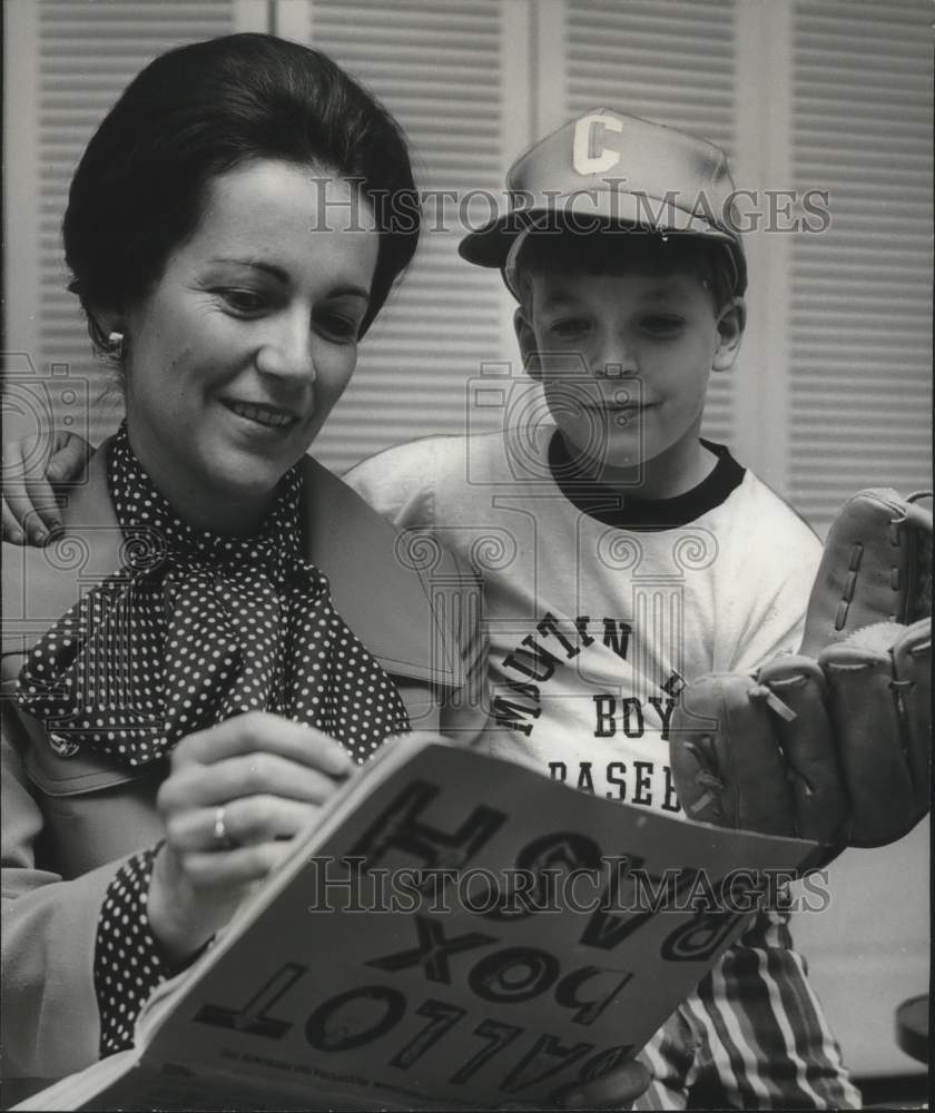 1973 Mrs. David Sullivan and son, Brian, Special Baseball Calendar - Historic Images