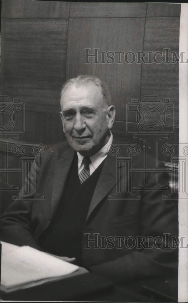 1958, A. M. Shook Sr., Board Chairman at Security Bank - abna38540 - Historic Images