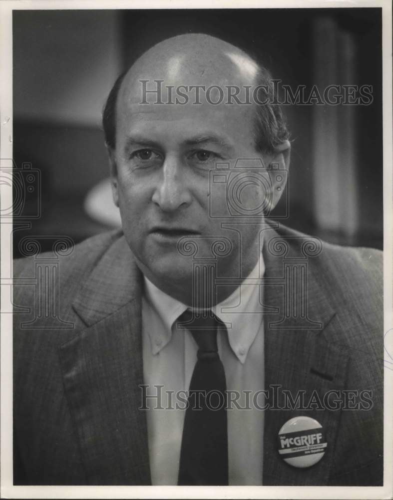 1986 Press Photo Don McGriff, Politican, GOP Lieutenant Governor Candidate - Historic Images