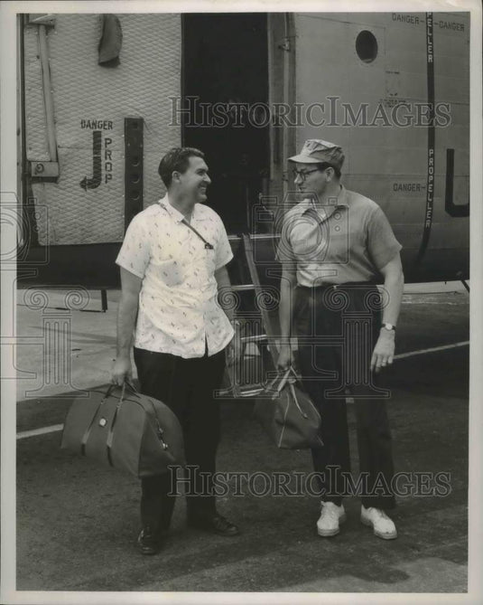 1956, General Manager of Radio Station WSGN Ben McKinnon & Other Man - Historic Images