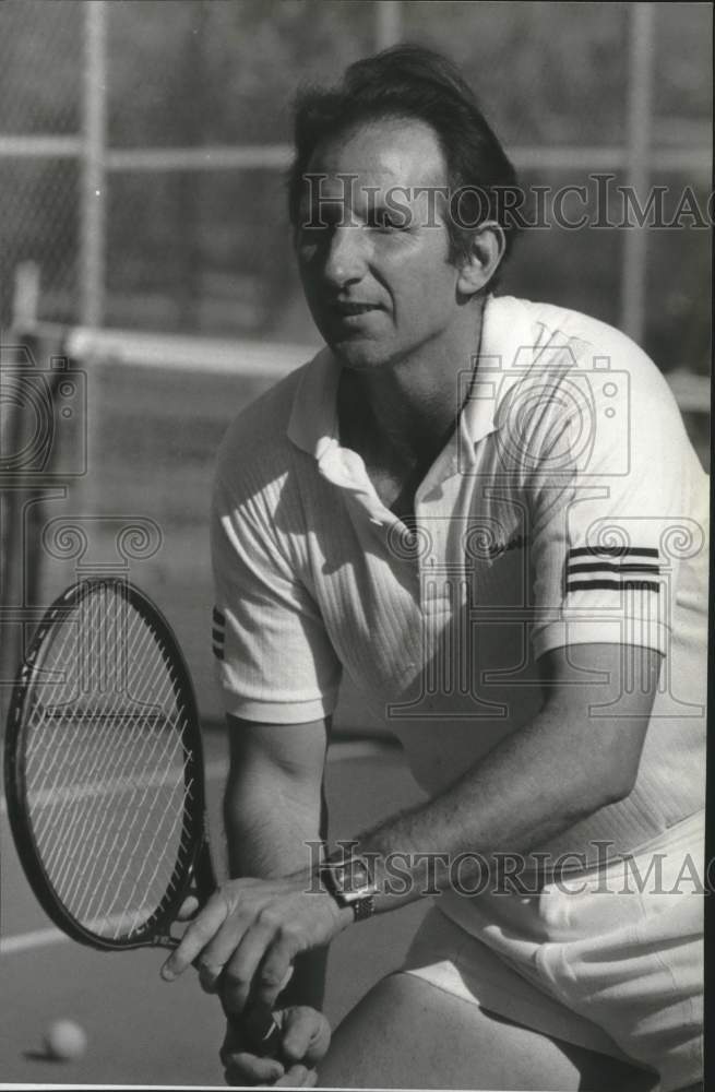 1981 Press Photo Al O'Brien playing tennis - abna38714 - Historic Images