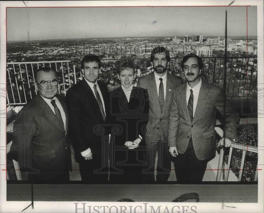 1986 Press Photo Don Siegelman, Alabama Secretary of State & Associates - Historic Images