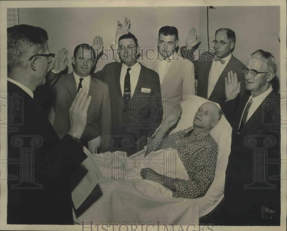 1960, Fultondale Officials Take Oath at Carraway Methodist Hospital - Historic Images