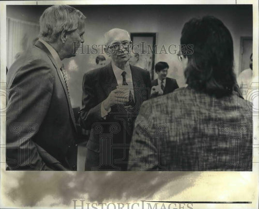 1991 Press Photo M. Gene Newport, Dean of Business & others - abna38860 - Historic Images