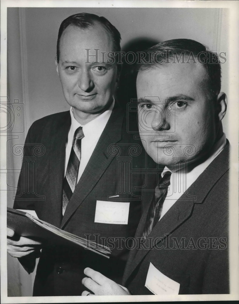 1965 Press Photo Thoracic Society Officers Dr. Talley, (left)Dr. Walton, Alabama - Historic Images