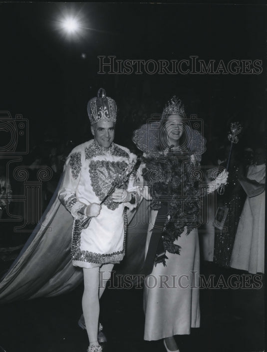 1969 Press Photo Beaux Arts King, Queen, William M. Spencer III, Jane Hill Head - Historic Images