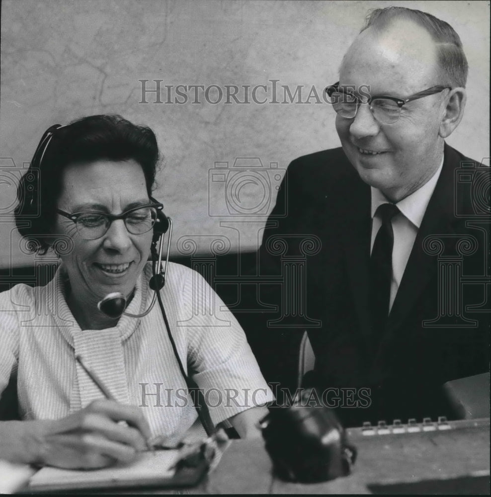 1966, Goodwill Worker of the Year, Mrs. Evelyn Brown, Howard Sandlin - Historic Images