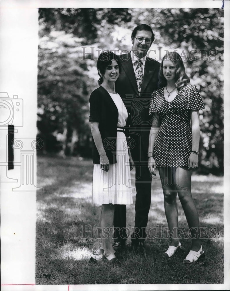 1974, Mr. and Mrs. Robert Saint Pierre, with daughter Babette - Historic Images