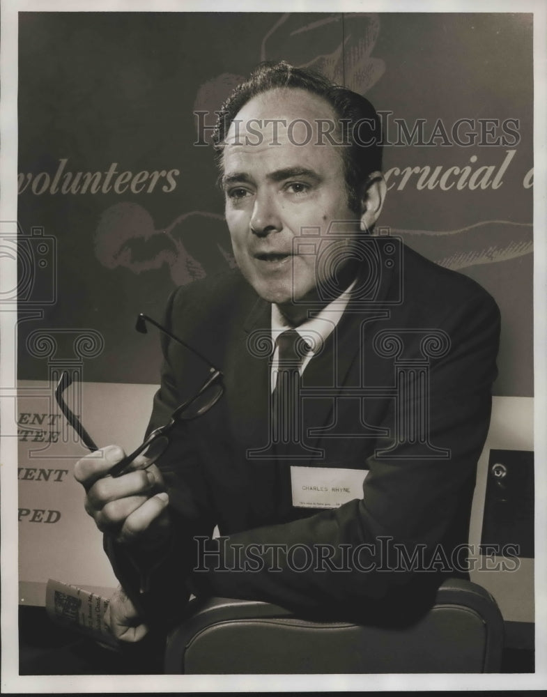 1971 Press Photo Charles Rhyne, president Alabama Conference of Social Workers - Historic Images