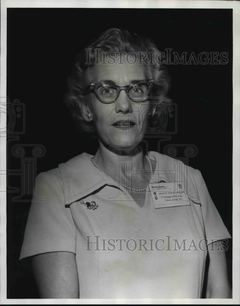 1973 Press Photo Miss Margaret Hawkins, president of Birmingham Cheer Club - Historic Images