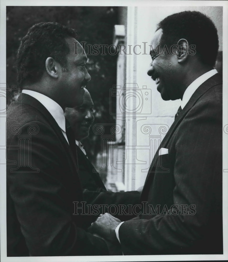 1992, Doctor Albert Sloan, President of Miles College, Jesse Jackson - Historic Images