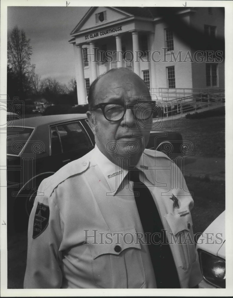 1981 Press Photo Saint Clair County Sheriff Clemons Roe - abna39436 - Historic Images