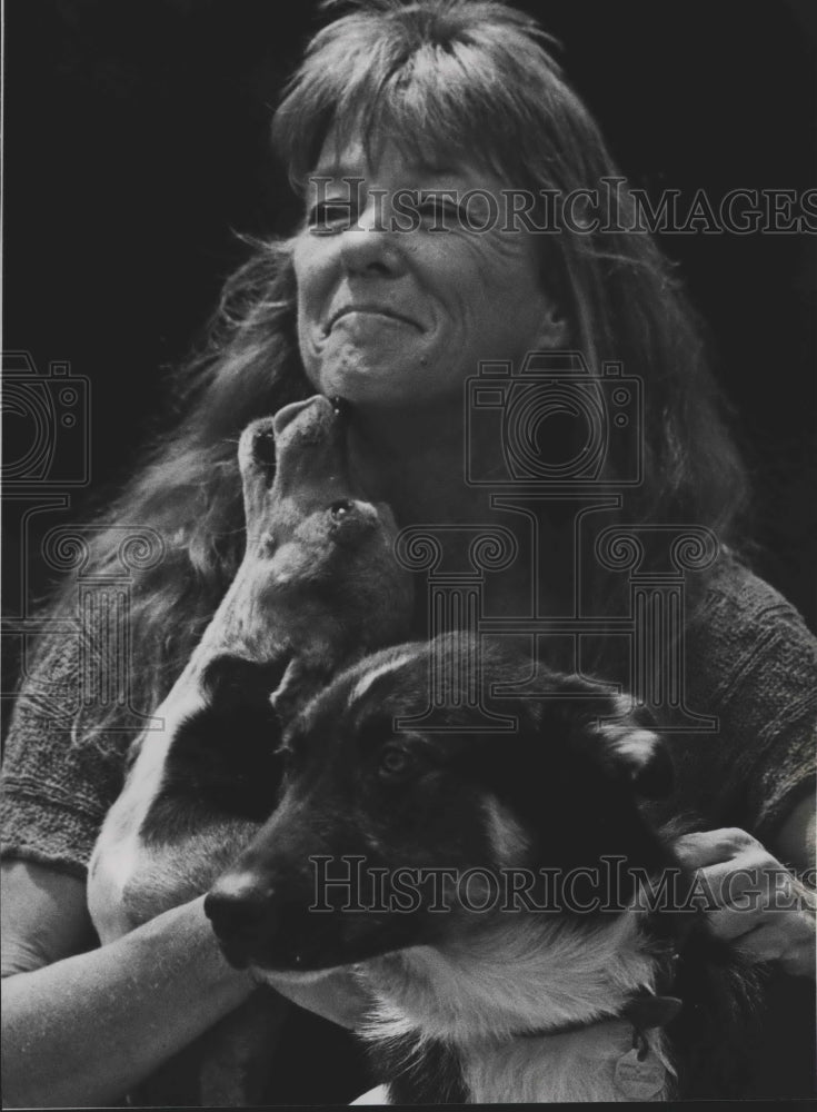 Ann Speakman, president, Humane Society with dogs, Alabama - Historic Images