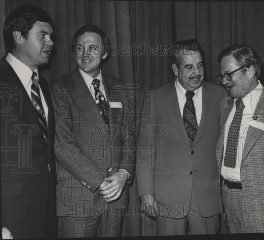 1975 Press Photo Lieutenant Governor Jere Beasley and Others at Press Conference - Historic Images