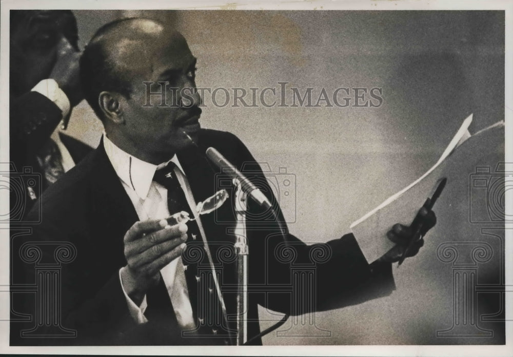 1989 Joe Reed, ADC Chairman at Democratic Executive Committee Meet - Historic Images