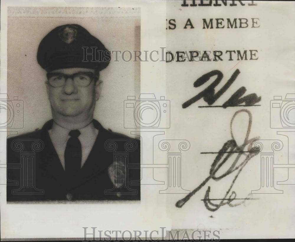 1972 Press Photo Henry L. Thompson, Birmingham Policeman, killed, Bank Shooting - Historic Images