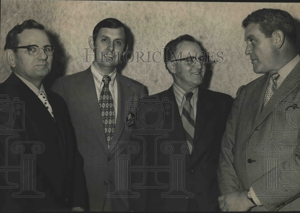 1971, Dr. Taylor, Mr. Field, Dr. Williams, Mr. Norman at Meeting - Historic Images