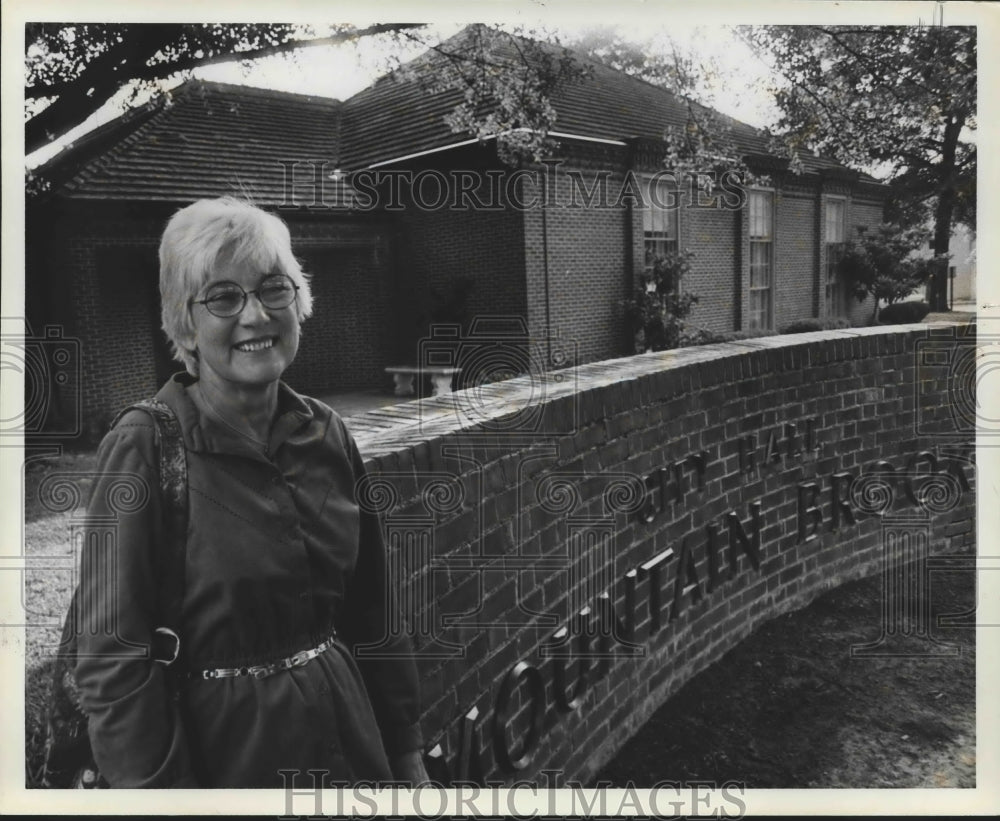 1981, Mountain Brook Resident Mrs. Gaynelle Tatum at City Hall - Historic Images