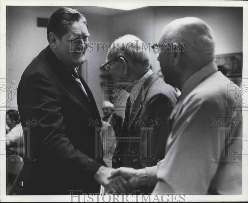 1981, Senator Howell Heflin meeting with Irondale residents, Alabama - Historic Images