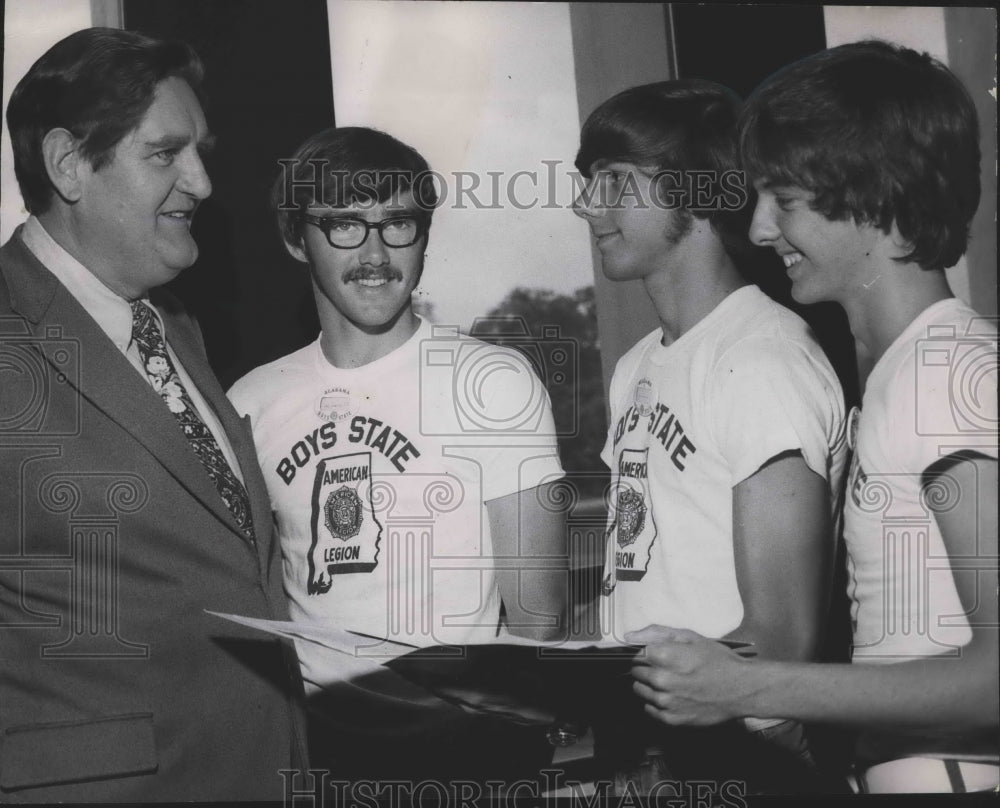 1973 Press Photo Boys State Convention Elected Officers with Howell Heflin - Historic Images