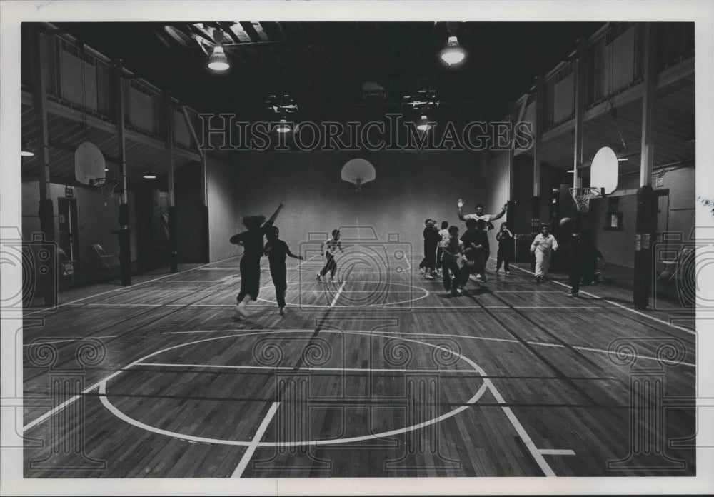 1988, Rosedale Community Center - Kids Playing Basketball - abna39861 - Historic Images