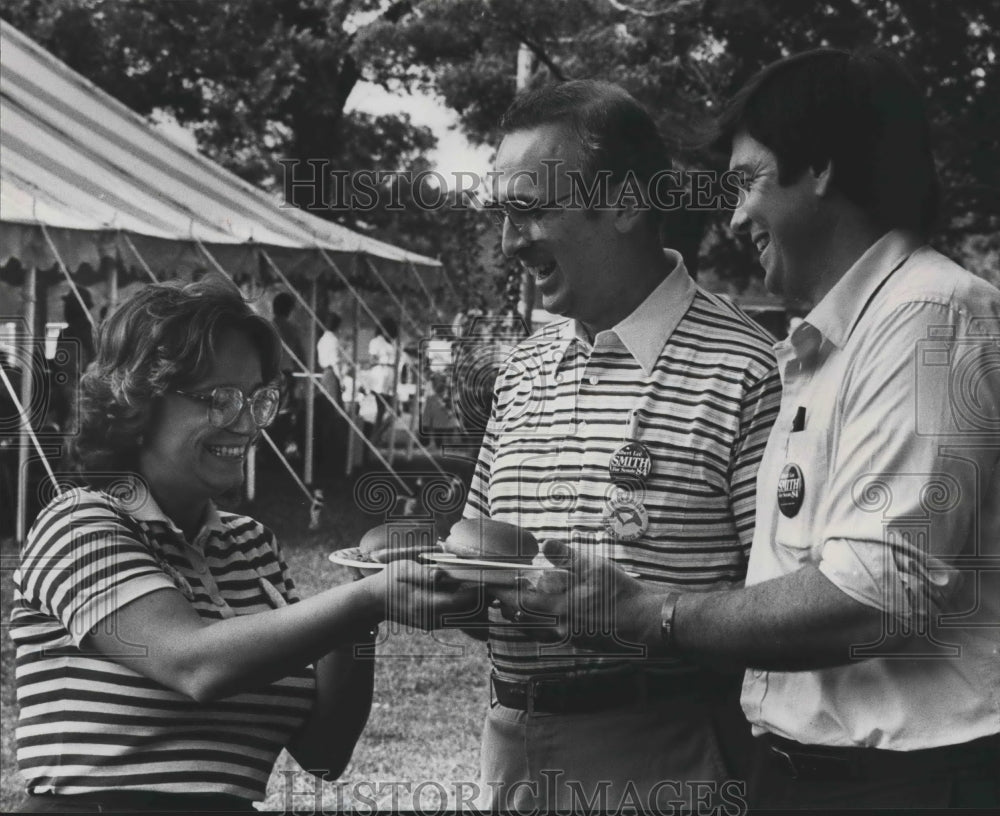 1984 Senate candidate Albert Smith at celebration at East Lake Park - Historic Images
