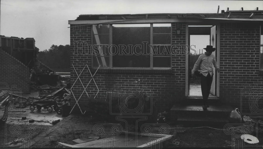 1968, Tornado Damages Home, Scatters Furniture, Alabama - abna40041 - Historic Images