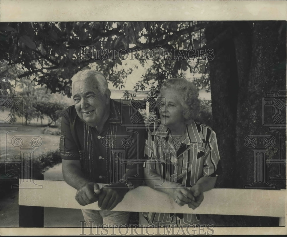 1977, Retired Judge Mac Thomas &amp; wife at Alabama home - abna40081 - Historic Images