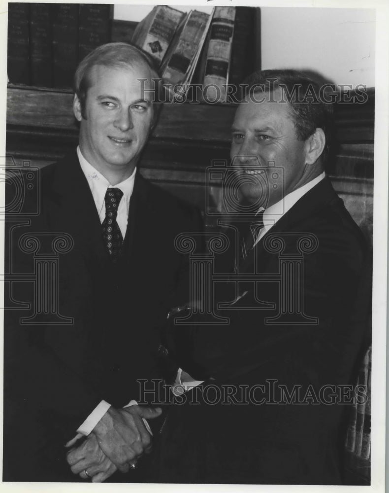 1980 Circuit Judge Daniel Rogers Junior with another man - Historic Images