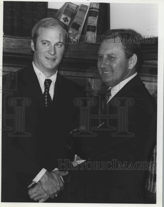 1980 Circuit Judge Daniel Rogers Junior with another man - Historic Images