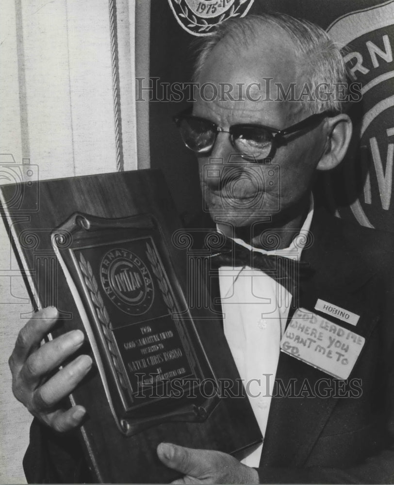 1980 Press Photo Natch Chris Robino, Civitan Clubs Good Samaritan Award Winner - Historic Images