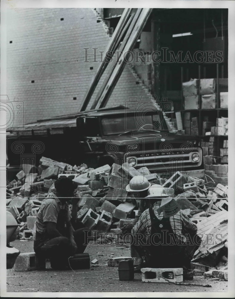 1967, Workers Sort Debris after Tornado, Alabama - abna40239 - Historic Images