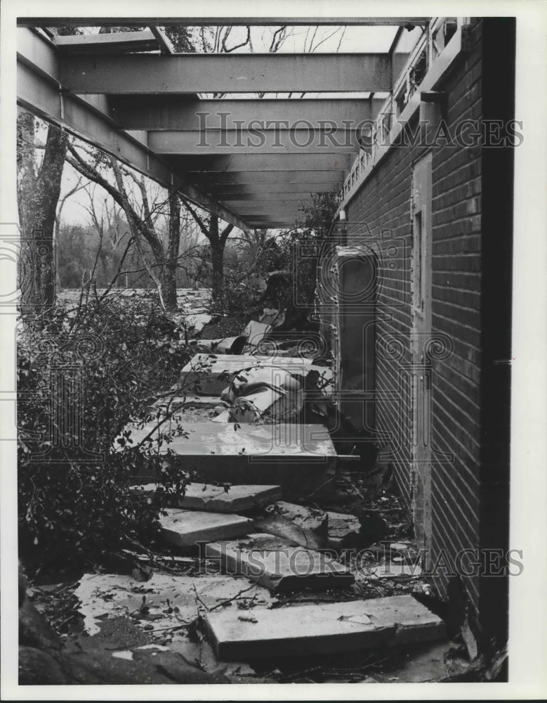 1981, Tornado Damage at Home in Bay Minette, Alabama - abna40320 - Historic Images