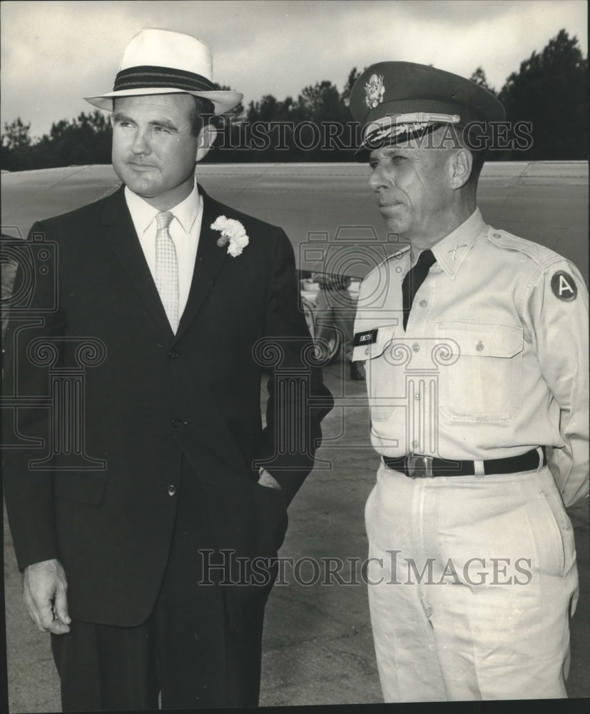 1962, Alabama Governor John Patterson with Colonel Lon H. Smith - Historic Images