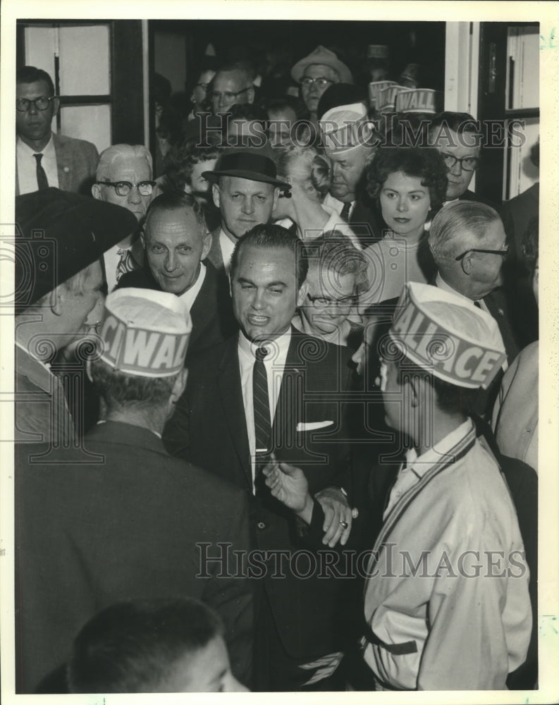 1962, Governor George C. Wallace in Bessemer, Alabama with Supporters - Historic Images