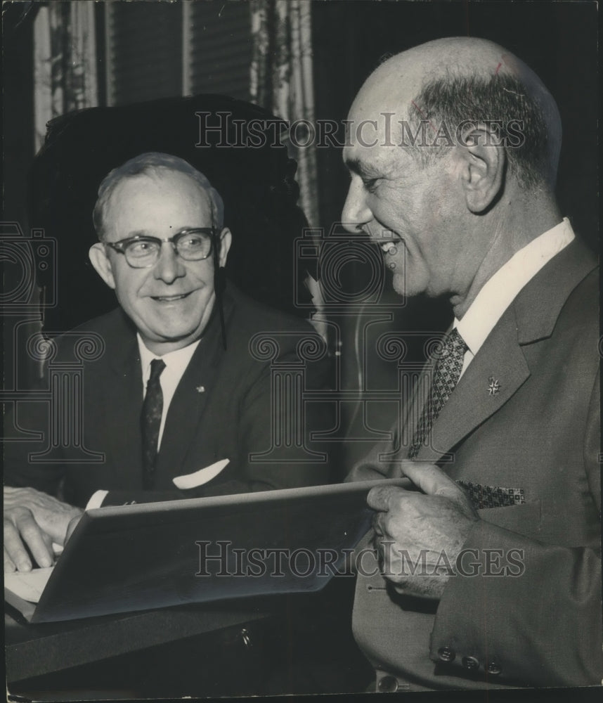 1964 Press Photo Birmingham Mayor Albert Boutwell with Palermo, Italy Mayor - Historic Images