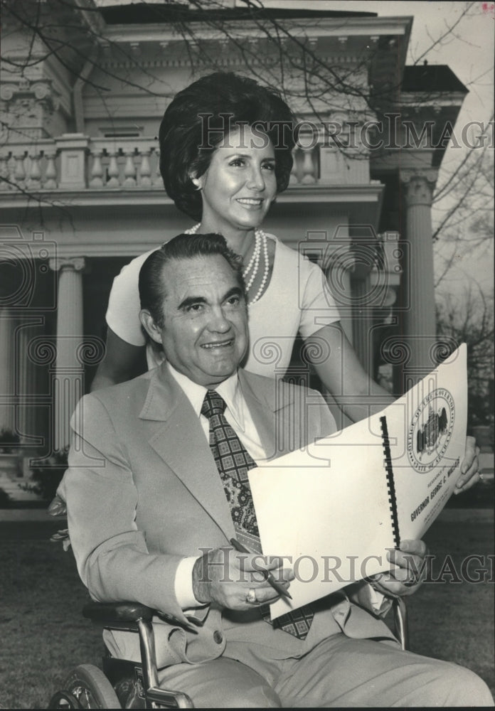 1975 Mr. and Mrs. George C. Wallace, Alabama Governor and Wife - Historic Images