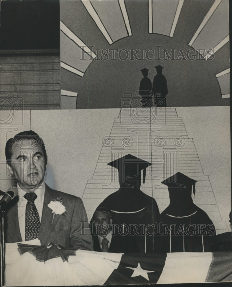 1971, Alabama Governor George Wallace speaks to School Students - Historic Images