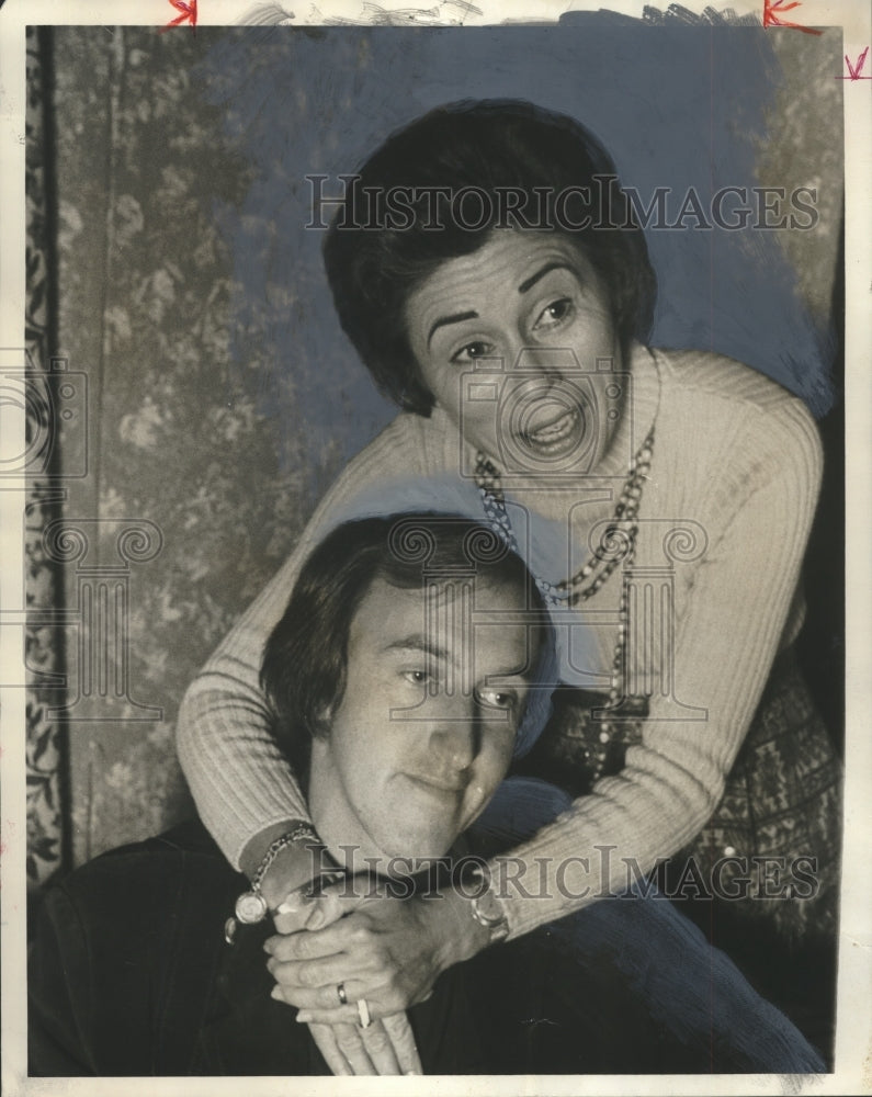 1971, Actor Britt Leach in rehearsal with Virginia Samford - Historic Images