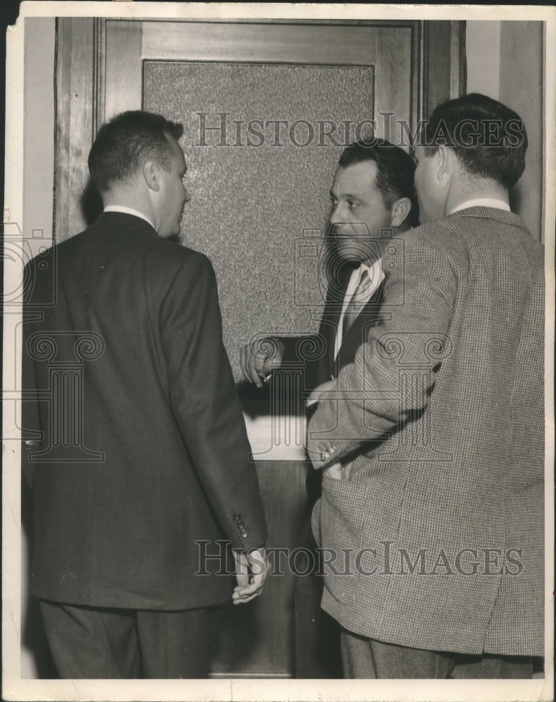 1954, John Patterson conferring with Attorney General Bernard F Sykes - Historic Images