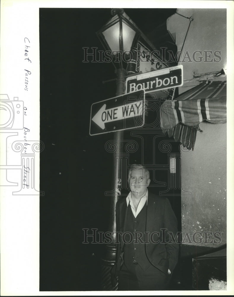 1978 James Parsons, New Orleans Police Chief on Bourbon Street - Historic Images