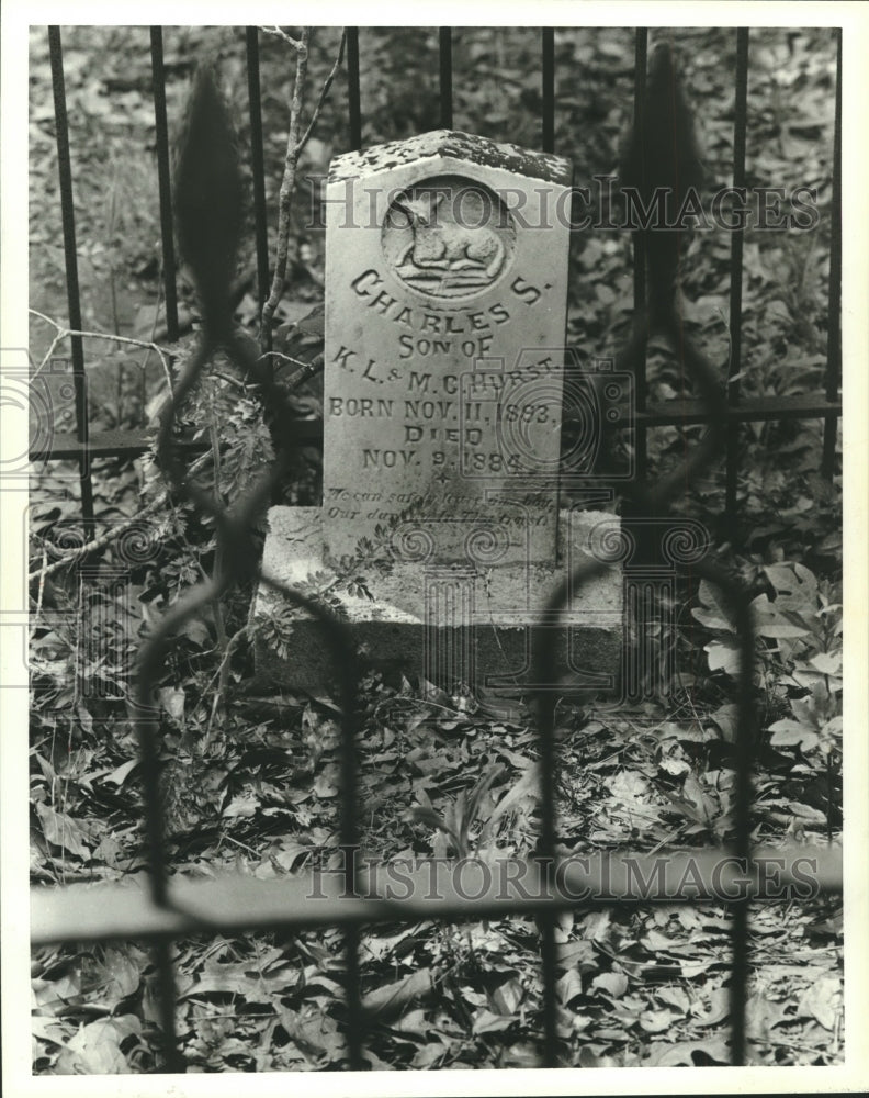 1980, Headstone of Charles S in Red Hill Cemetery in Pinson, Alabama - Historic Images