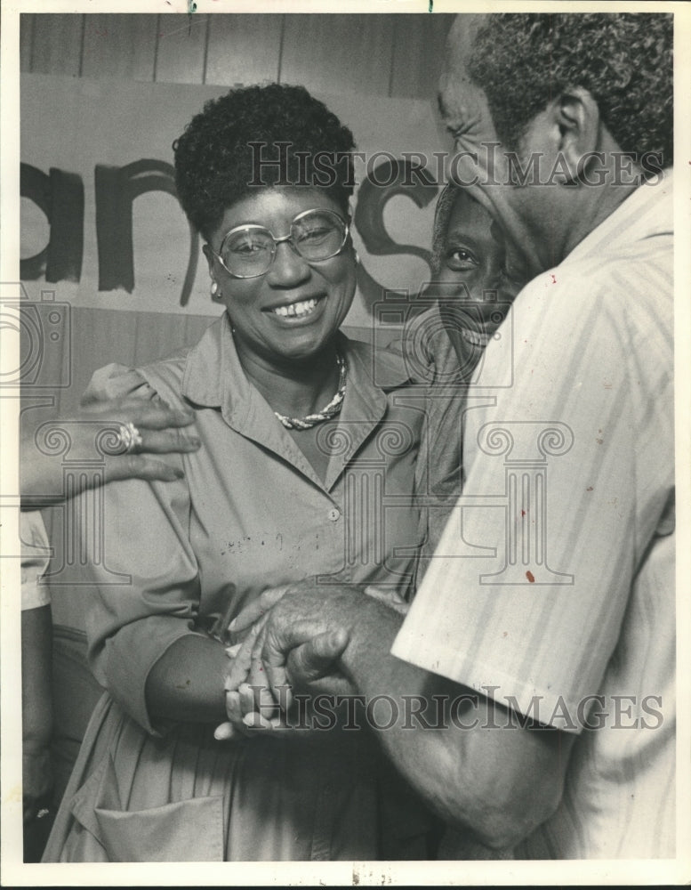 1986, Bessie Pippens, Bessemer City Council, celebrates Election Win - Historic Images