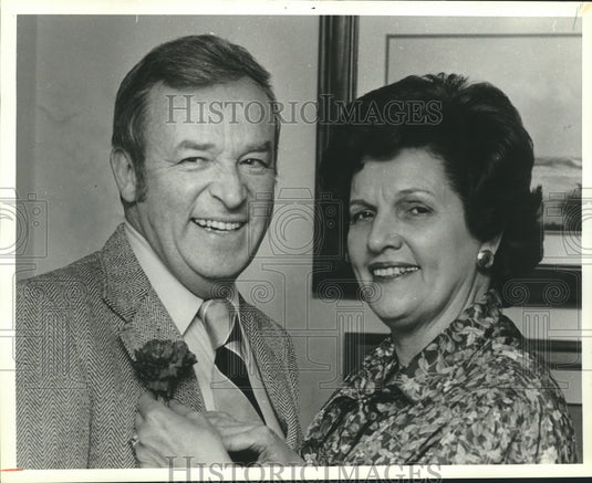 1979 Barbara Herlihy and Dr. Charles Herlihy observing Doctor's Day - Historic Images