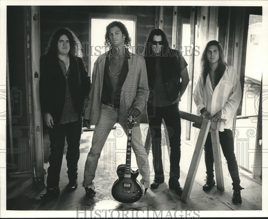 1991, Rock Band "Slick Lilly" with Phillip Cassady and others - Historic Images