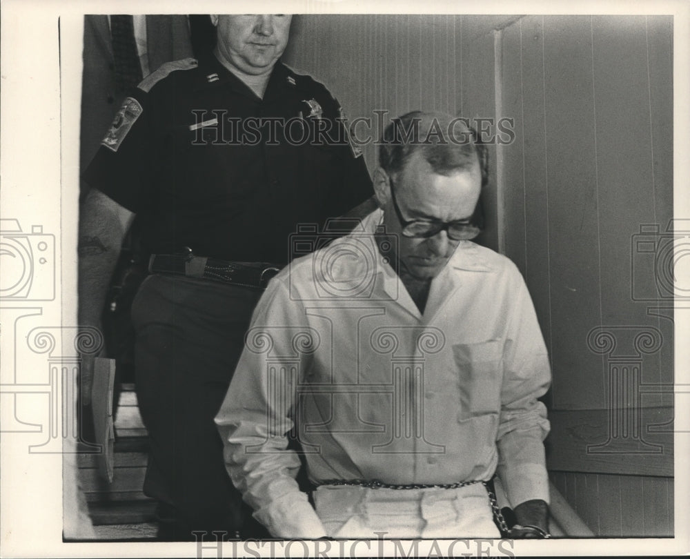 Press Photo William Slagle Led out of Hearing - abna41252 - Historic Images