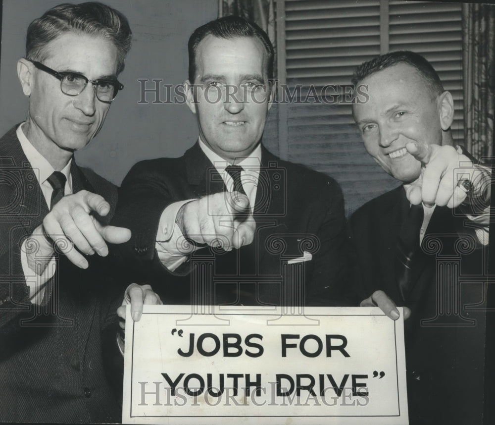 1962, Birmingham Mayor Arthur J. Hanes Part of "Jobs for Youth Drive" - Historic Images